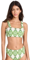 Nomads Current Bikini Top Ii Pothos Print + Nephrite In Pothos Print + Nephrite