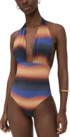 Nomads Isle One Piece Sundown Print/moonlight Blue In Sundown Print/moonlight Blue
