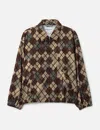 Nòmarhythm Textile Argyle Blouson In Brown