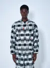 Nomarhythm Textile Ikat Check Easy Pants In Grey