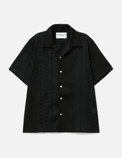 Nòmarhythm Textile Lace Patchwork Shirt In Black