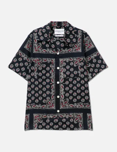 Nòmarhythm Textile Paisley Summer Shirt In Black
