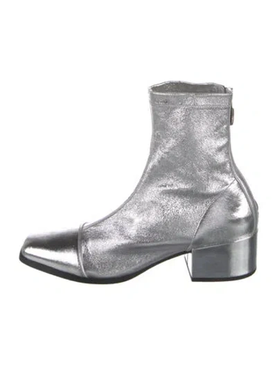 Pre-owned Nomasei Leather Boots In Silver