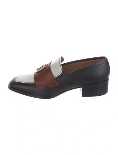 Pre-owned Nomasei Leather Colorblock Pattern Loafers In Blue