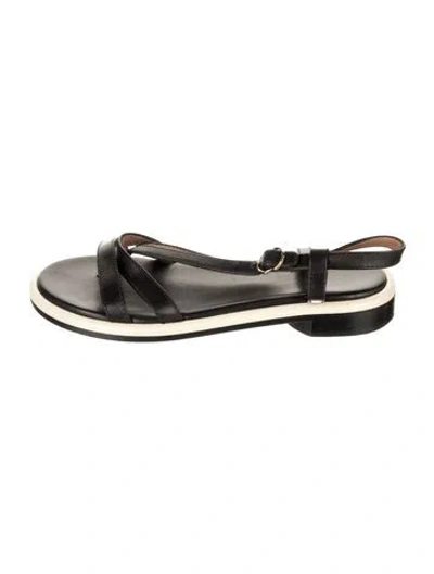 Pre-owned Nomasei Leather Sandals In Black