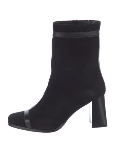Pre-owned Nomasei Suede Boots In Black