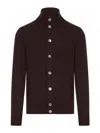 Nome Cardigan Sweater In Dark Brown