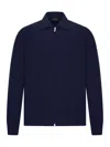 Nome By Gransasso Cashmere Jacket With Zip In Blue
