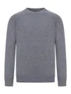 Nome By Gransasso Crew Neck Cashmere Sweater In Gray