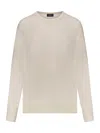 Nome By Gransasso Crew Neck Wool Sweater In Nude
