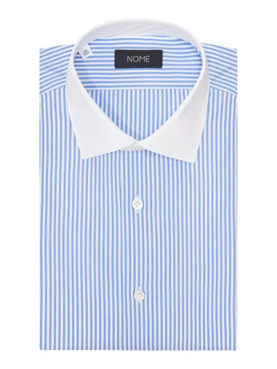 Nome Classic Striped Cotton Shirt In Blue