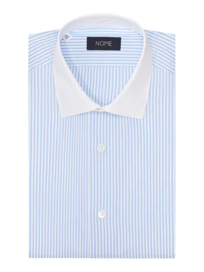 Nome Classic Striped Cotton Shirt In Blue