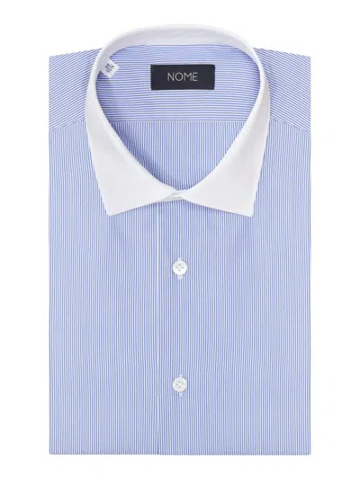 Nome Classic Striped Cotton Shirt In Blue