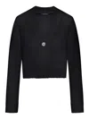 Nome Cotton Crop Cardigan In Black