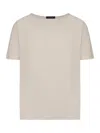 Nome Cotton Sweater With Wide Neckline In Nude & Neutrals