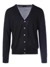 Nome Wool Cardigan In Azul