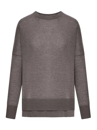 Nome G 3-ply Merino Wool Crew Neck In Brown