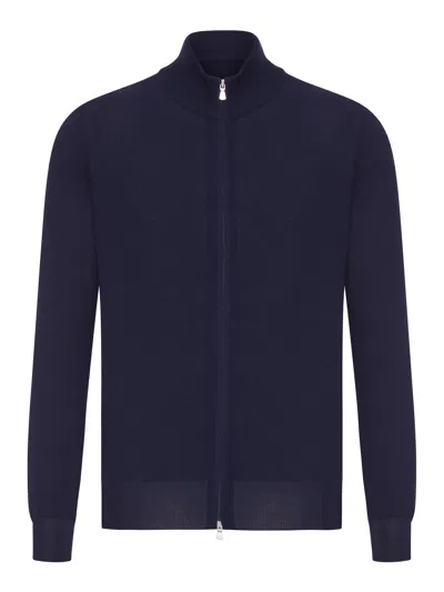 Nome G Cotton Jacket With Zip In Blue