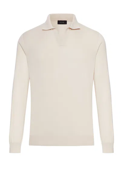 Nome G Cotton Knitted Tennis Polo In Nude