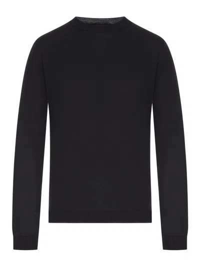 Nome G Crew Neck Sweater In Fine Knit In Black