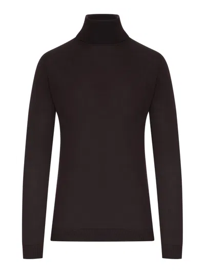 Nome G Fine Knit Turtleneck In Brown