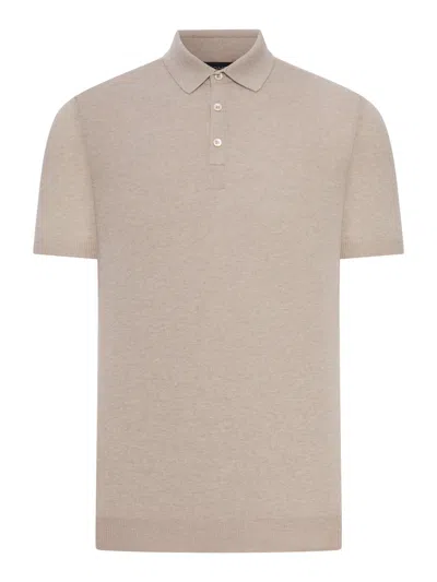 Nome G Short-sleeved Cotton Tennis Polo In White