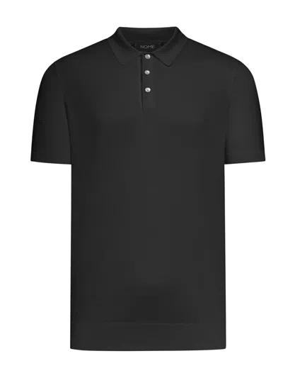 Nome Short-sleeved Polo Shirt In Black