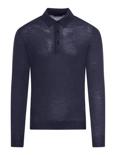 Nome Polo Neck Jumper In Blue