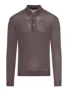 Nome Knit Polo Shirt In Brown