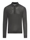 Nome Knit Polo Shirt In Grey