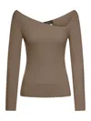 Nome Sweater With Asymmetric Wide Neckline