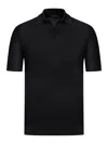 Nome Short Sleeve Cotton Polo In Black