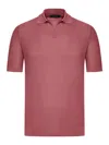 Nome Short Sleeve Cotton Polo In Nude & Neutrals
