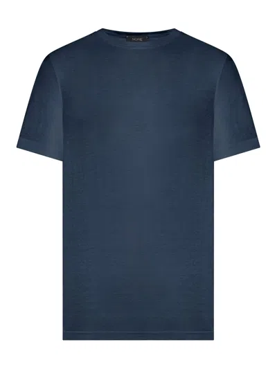 Nome Short Sleeve Linen T-shirt In Blue
