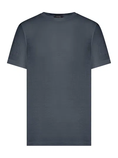 Nome Short Sleeve Linen T-shirt In Grey