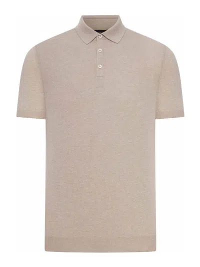 Nome Short-sleeved Cotton Tennis Polo In Neutral