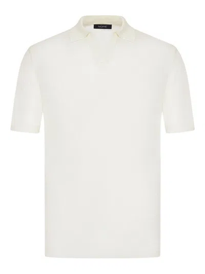 Nome Short-sleeved Linen Polo Shirt In Neutral
