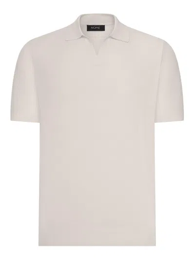 Nome Short-sleeved Silk And Cotton Polo Shirt In Black