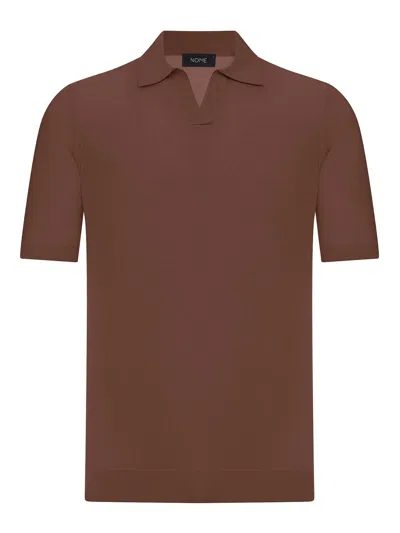 Nome Silk V-neck Polo Shirt In Multi