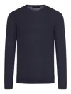 Nome Wool Sweater With Side Slits In Blue