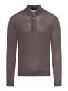 Nome Knit Polo Shirt In Brown