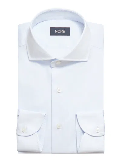 Nome X Xacus Striped Cotton Shirt In Blue