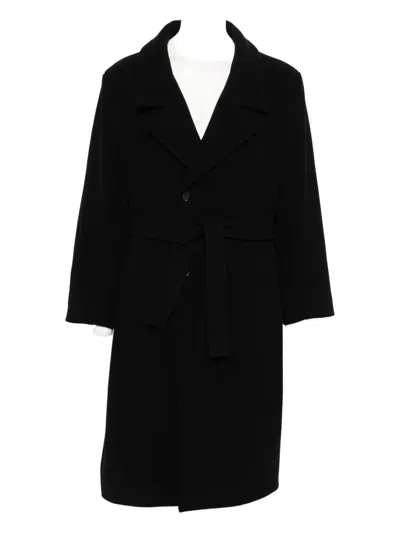 Nomen Nescio Belted Coat In Black