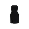 Nomi Fame Women's Eva Black Front Slit Corset Mini Dress In Black