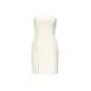 Nomi Fame Women's Eva White Front Slit Corset Mini Dress In White