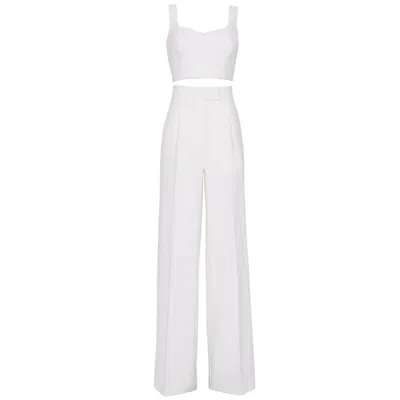 Nomi Fame Women's Mori White Pant Set With Sleeveless Top