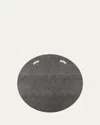 Nomi K Dragonfly Pebbled Vegan Leather Placemat, 15" Round In Grey