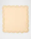 Nomi K Earth Scalloped Border Napkin In Gold