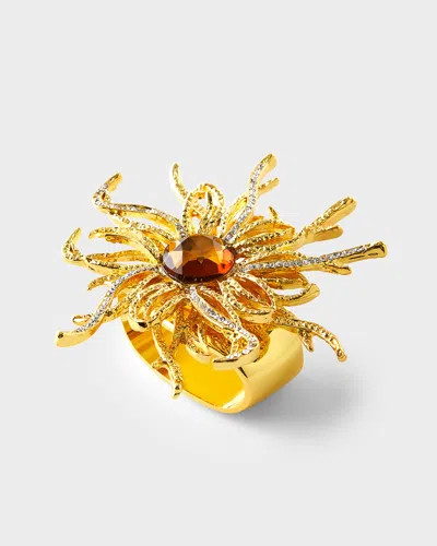 Nomi K Fire Spider Napkin Ring, Set Of 4 In Gold