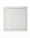 Nomi K Gold Braided Napkin In Gold/white